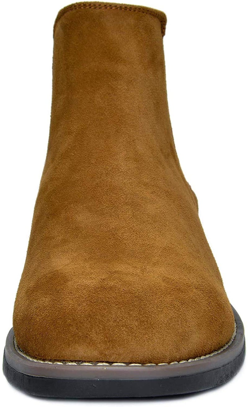 Bruno Marc Men's Suede Leather Chelsea Ankle Boots,Size 13,Camel,URBAN-06 - Image 4